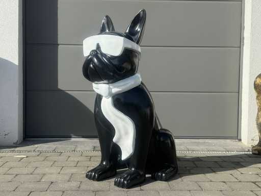 Bouledogue Français avec Lunettes noir/blanc