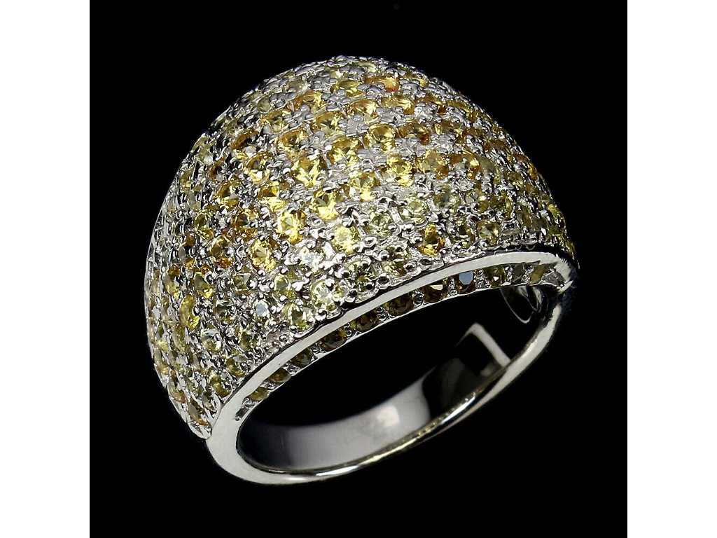 Bague Argent 925 Saphir 'Jaune' 46.15 carats