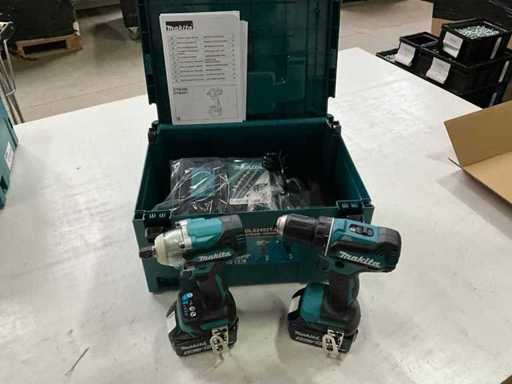 Makita DLX2452TJ Accu combo kit, schroefmachine/moersleutel met lader en 2 accu’s