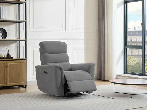 Fauteuil Relax électrique en Tissu Gris