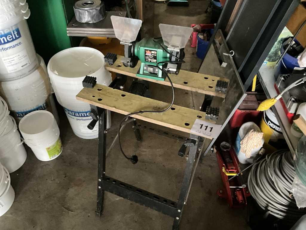 Foldable workbench+double grinder TOPCRAFT