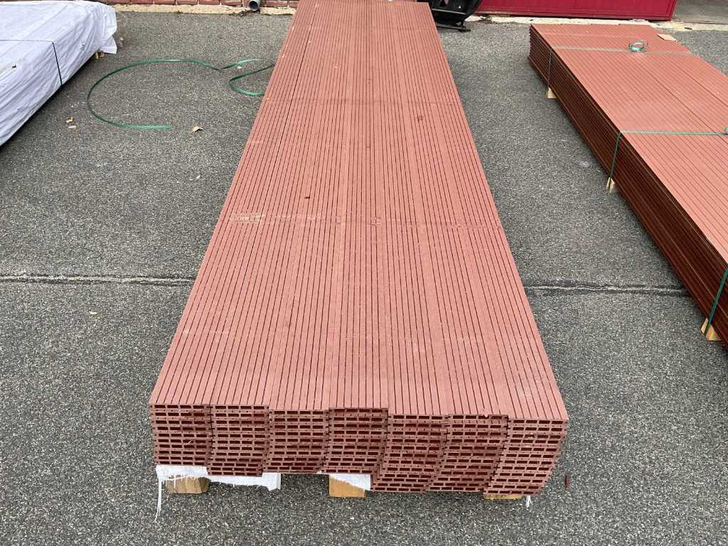 6 m² composite decking board brown 420x14.5x2,3 cm