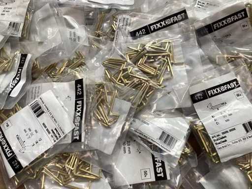 Cârlig Fixxfast din oțel 30 mm, alamă, pungă 50 de piese (70x)