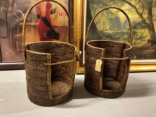 Panier en osier (2x)