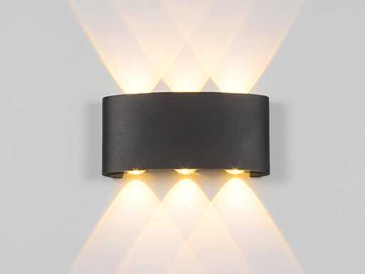 Luce da muro LED 6W Sei luci impermeabili (6x)
