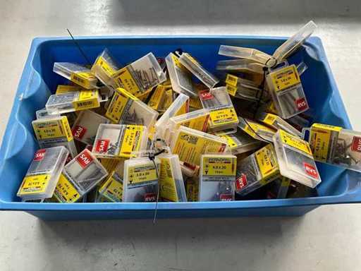 Rotadrill Assorti diverse schroeven RVS en verzinkt (100x)