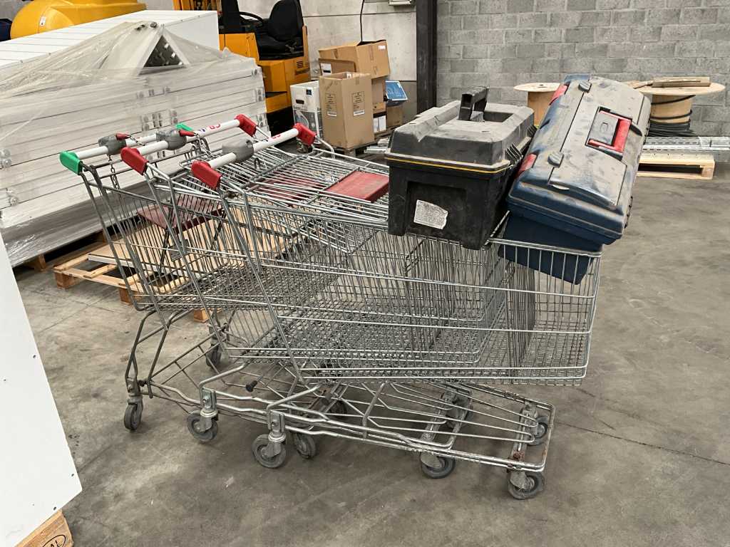 3x shopping cart + 2x toolbox