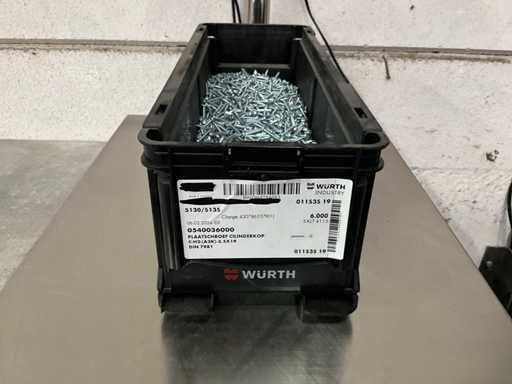 Würth 8.74 kg Plate screw cylinder head 3.5 x 19 in stackable container