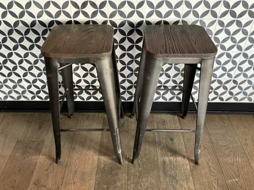 Satellite - Xavier HS - Tabouret de bar industriel (4x)