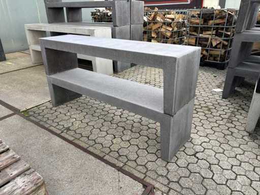 Zitbank beton - Antraciet - 180 cm (2x)