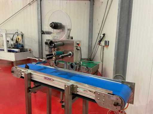 Monk Conveyors L1 Top Label Machine