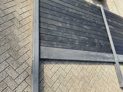 Recinzione in legno/cemento Antracite – 22,5 m x 205 cm