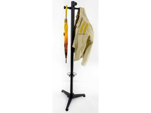 *NUOVO* Portacappotti in metallo nero, attaccapanni con gancio e piede (40 pezzi)