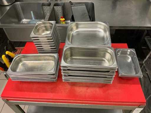 Plateau gastronorm en acier inoxydable (36x)