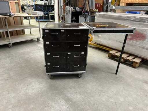 Montagecase, Werkzeugcase für Messemontage mit 8 Schubladen