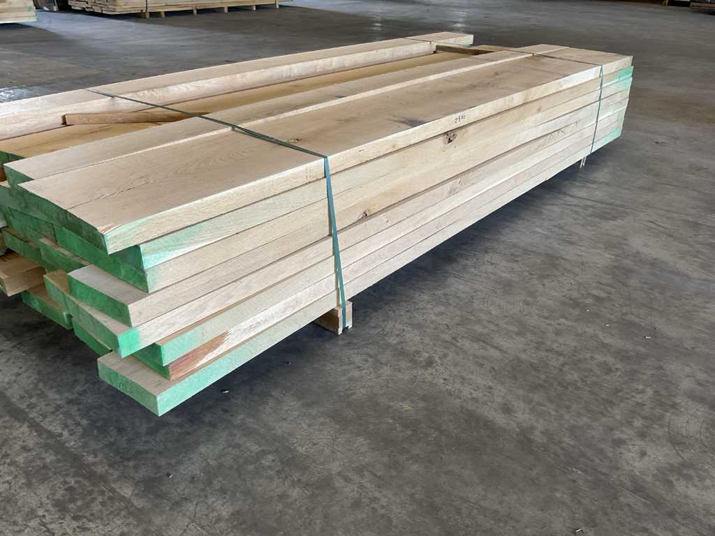 European oak planks pre-planed approx. 1.1 m³