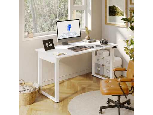 Sit-stand desk - (140 x 71 cm) - White 