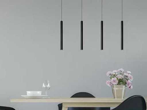 Hanging lamp matte black 120cm
