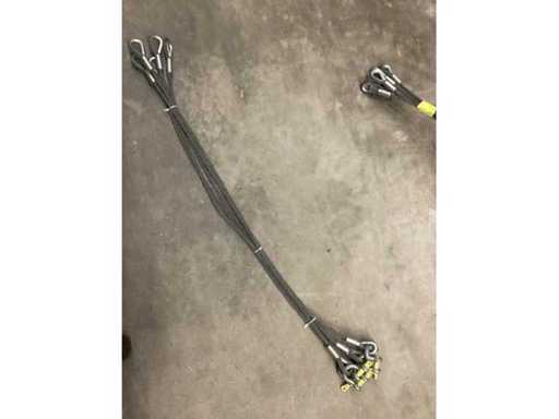 5 x Stahlseil Safetys mit Schäkel 100kg Länge 150cm