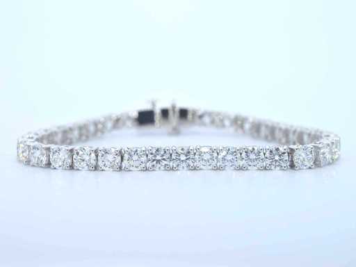 18 karaat witgouden tennisarmband met briljant geslepen diamanten 18 carat