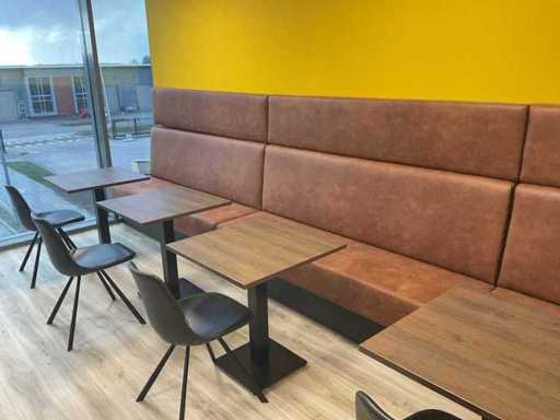 De Arend - Wall bench set with tables and chairs - 200 cm