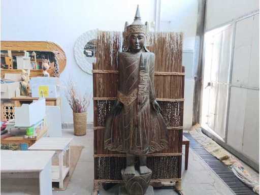 Hand carved statue life-height