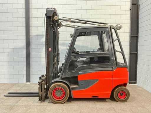 Linde - E35/600H - 4,14M duplex, levier de vitesses latérales, positionneur de fourche - Avec plaque d’immatriculation - Chariot élévateur