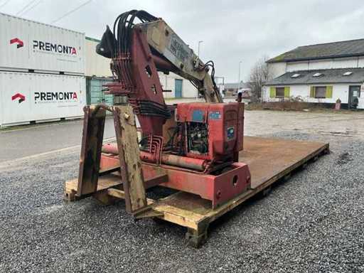 Châssis militaire de la plateforme Boughton avec grue - type de connaissance du levage 11000 R 78-2 - Diverses unités et conteneurs