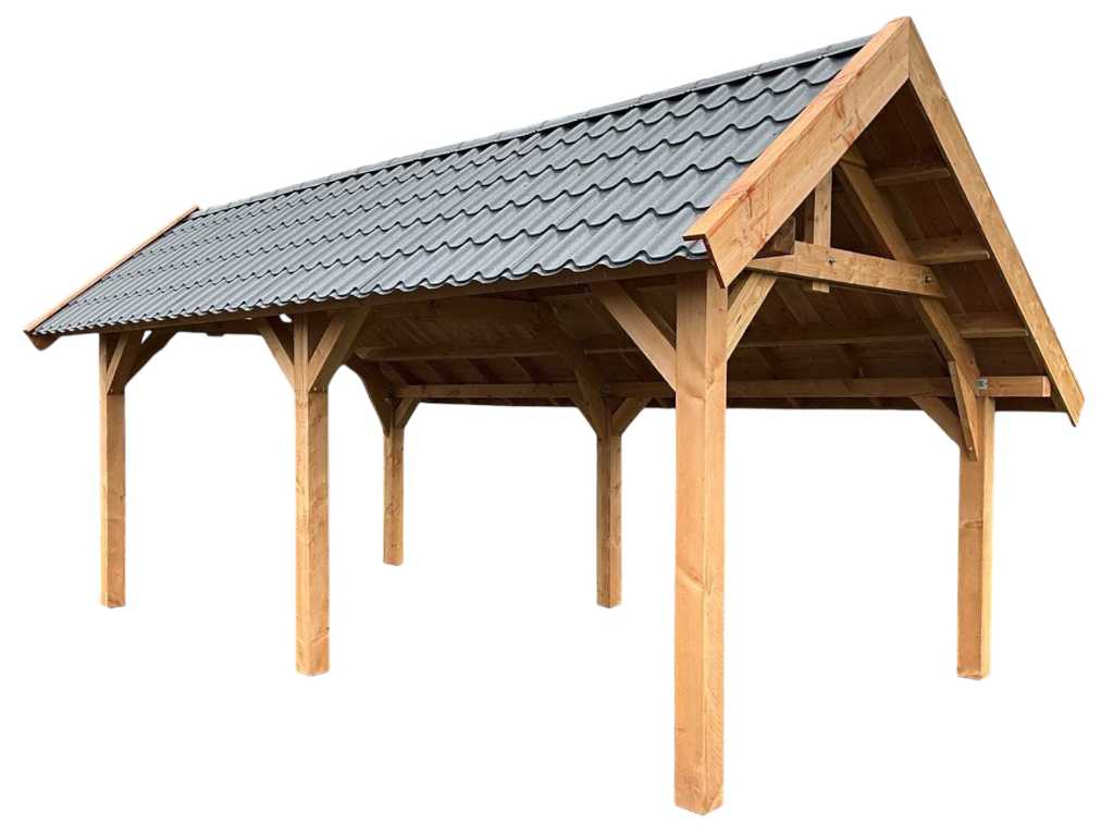 Douglasienschuppen mit Dachziegelplatte 560x460x325 cm