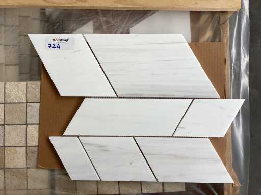 Natuursteen Marmer Wit Mozaïektegel 52x35 cm 135 stuks