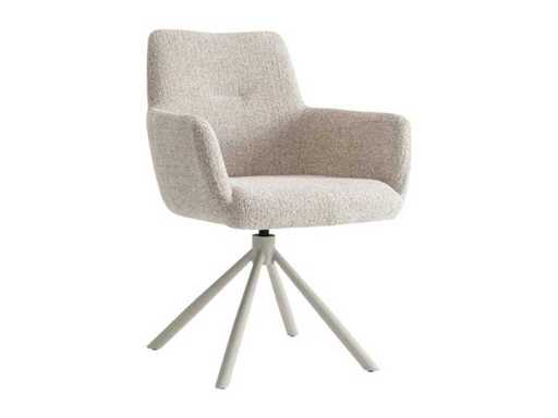 fonQ - Weld Eetkamerstoel - Beige - Eetkamerstoel (6x)