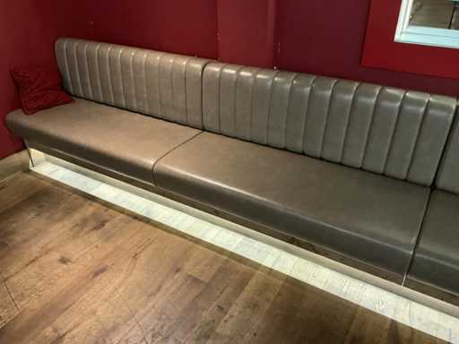 Huts - Panca da ristorante con rivestimento in pelle