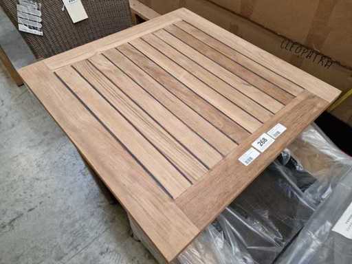 Gardini - Table de jardin en teck Volvic 70x70cm avec base en anthracite en Alu