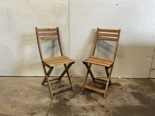 Chaise pliante de patio (2x)
