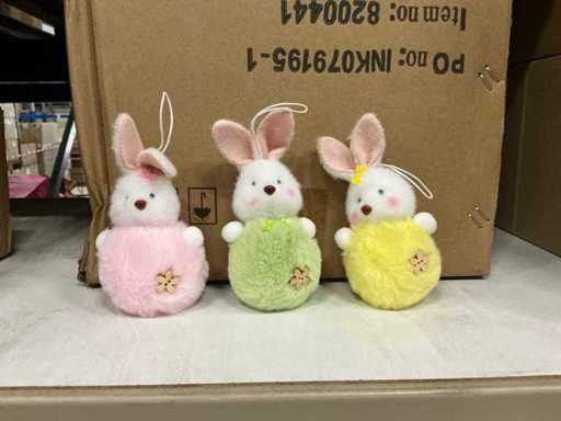 Party Rabbit wisi na wysokości H12cm 3/zestaw (96x)