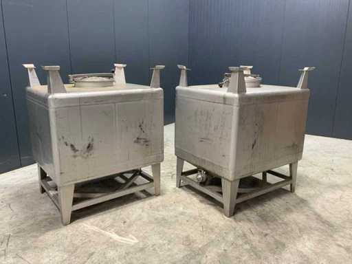 Serbatoio di stoccaggio in acciaio inox (2x)