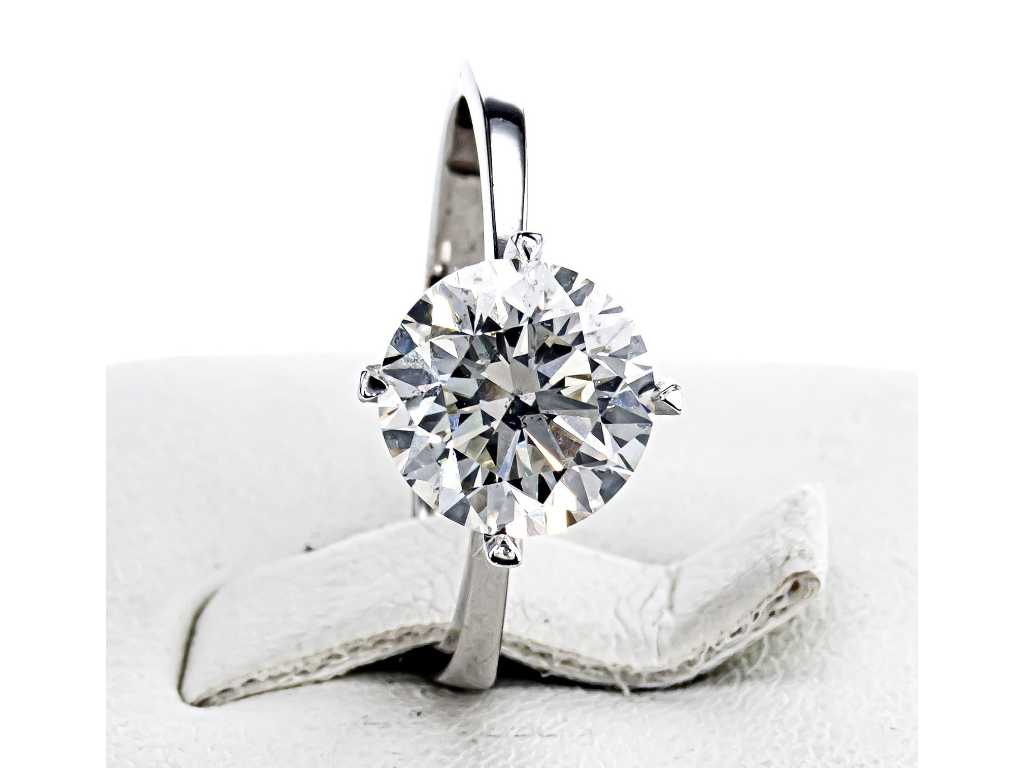 Bague Solitaire de Luxe Diamant Naturel 2.16 carat