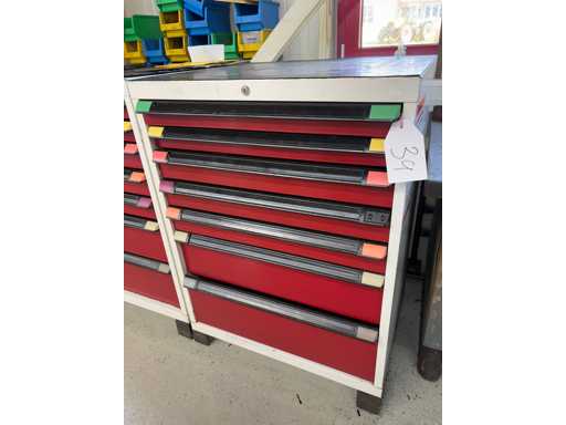   Werkstattschubladenschrank mit Inhalt