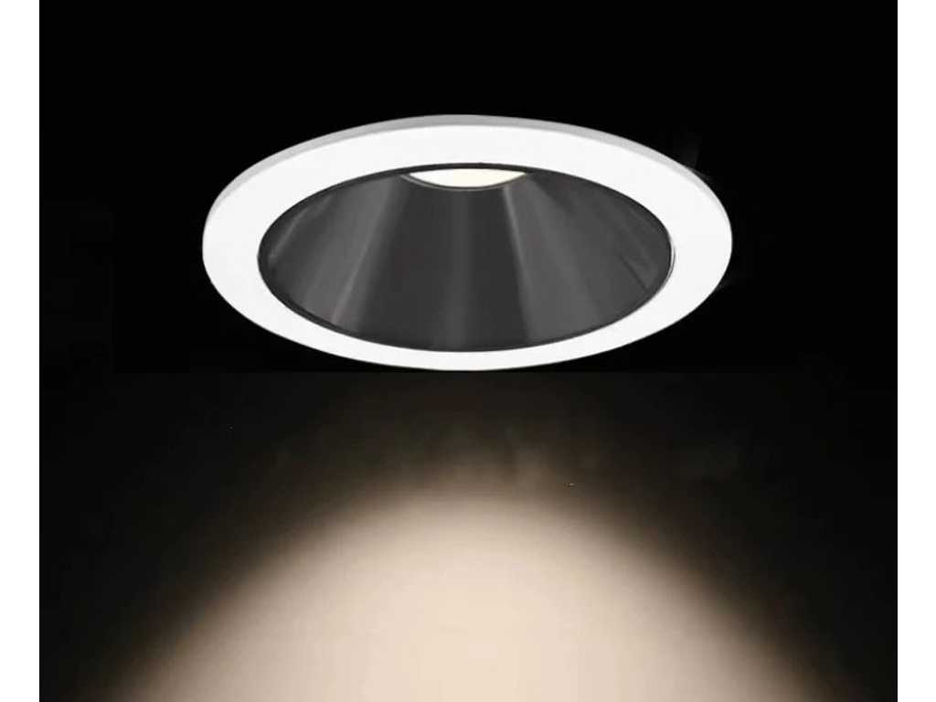 100 x Recessed Recessed Luminaire GU10 Socket and Lamp Holder - White/Black