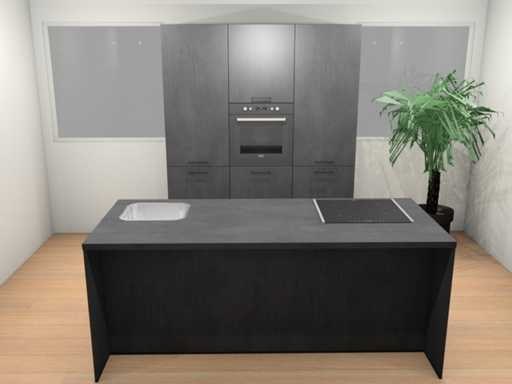 Häcker Concept - Plastilină Comet beton negru - Insulă