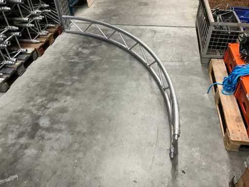 Cerchio a trave in alluminio realizzato con trave a 2 punti di diametro 4 m, 4 parti