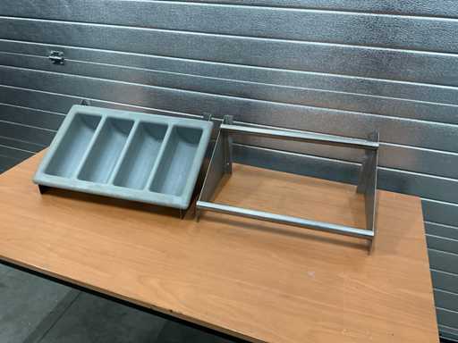 Stainless steel cutlery tray holder (2x)