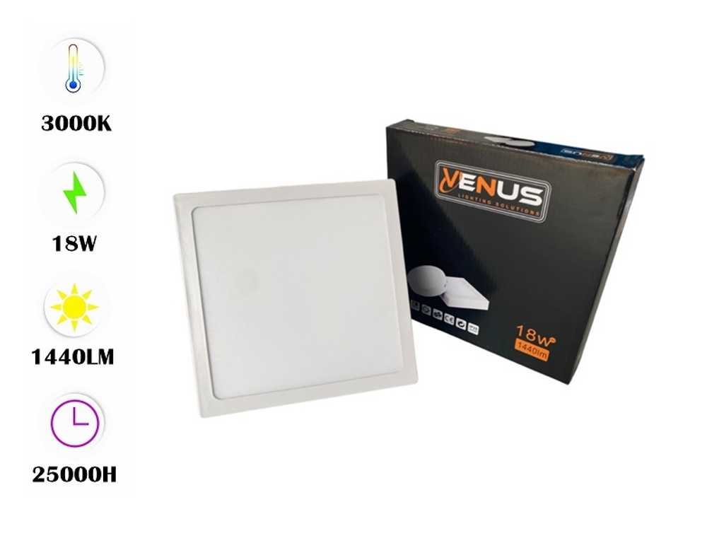 60 x LED Panel 18W - LED SMD - Surface mounted - square - 3000K (warm white)