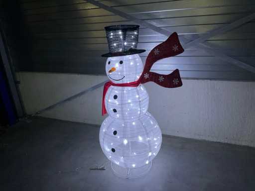 Bonhomme de neige avec éclairage