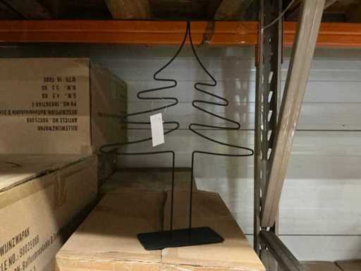 Partij christmas tree outline 32,5x8x45cm black iron (120x)