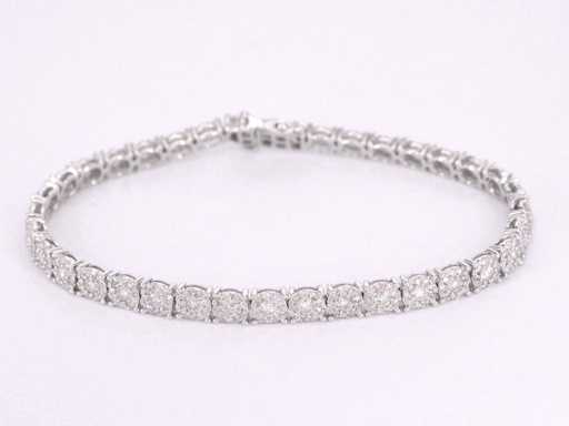 Witgouden tennisarmband met diamanten 4.00 carat
