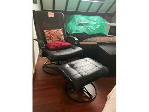 Fauteuil en poef
