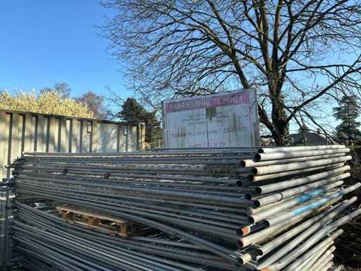 Clôture de construction avec blocs de béton (20x)