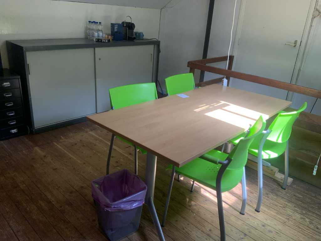 File cabinet and canteen table with chairs