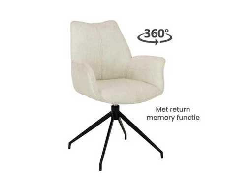 Krzesło jadalne (4x) Ivory boucle auto return chair 